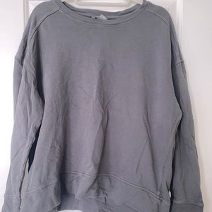 Gray crew neck